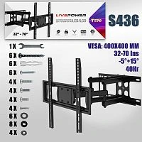 кронштейн для телевизора 32-70" t570 поворотно-выдвижной для тв/монитора  фото