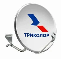 антенна  спутниковая 55см  супрал   с лого триколор   со стеновым  кронштейном  фото