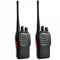 комплект раций 2шт baofeng bf-888s (uhf)400-470 мгц, дистанция до 5 км, 16 каналов, таймер, фонарик  фото