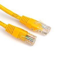 патчкорд ripo utp rj45, cat 5e 1 м (желтый) 8-жильный шнур rj45-rj45 д/соединения сетевых устройств  фото