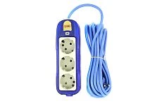 удлинитель розетки lucky hawk-336   3 гнезда  шнур 5м без заземления  фото
