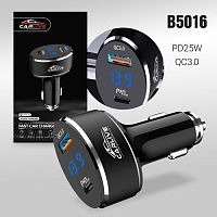зарядное устройство carlive cr32 2usb qc3.0 + pd25w + led в прикуриватель автомобиля  фото
