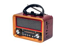 радиоприемник переносной deespi re-03 ретро-стиль, am/fm-проигрыватель, питание аккумулятор/220в  фото