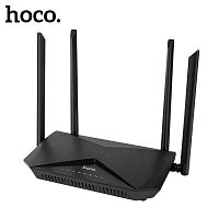 маршрутизатор hoco dq02, wi-fi роутер, 2х диапозонный, 5 портов, 4 гбит/с стационарный роутер wi-fi  фото